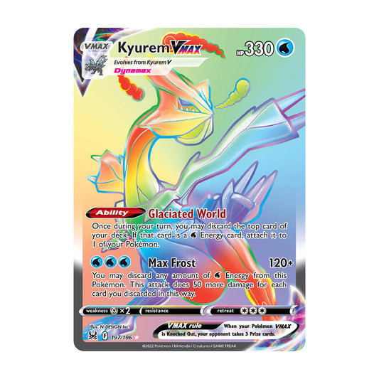Kyurem VMAX (Rainbow) 197/196 - Lost Origin - Single Card